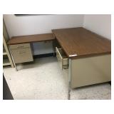L-Shaped Metal Desk