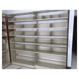 Metal and Wood Shelving Unit with Dividers