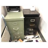 2 2-Drawer Metal File Cabinets