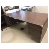 Wooden Double Pedestal Desk
