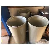 3 Tall Metal Trash Cans