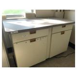 Wooden Cabinet with Lower Doors and Drawer