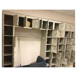 Large Grouping of Lockers with Coat Racks
