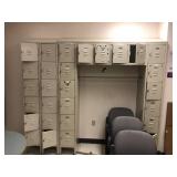 Set of Lockers with Coat Rack