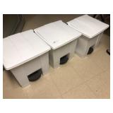 3 Rubbermaid Trash Cans with Foot Pedal