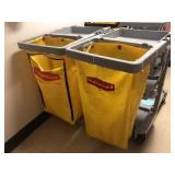 2 Rubbermaid Rolling Carts