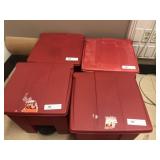 4 Sm. Red Step-on Rubbermaid Trash Can