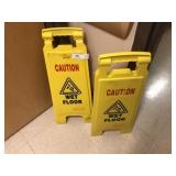 2 Folding Wet Floor Signs