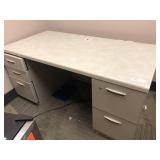 Double Pedestal Desk with Formica Top