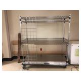 Stainless Steel Metro Rolling Cart with Shelves