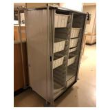 Rolling Metal Cart with Slide-out Bins