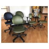 5 Adjustable Upholstered Office Chairs