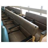 8 Tan Upholstered Waiting Room Benches/Seats