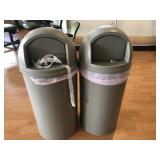 2 Rubbermaid Trash Cans