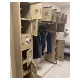 16-Unit Locker and Coat Rack