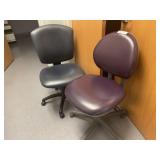 2 Rolling Adjustable Office Chairs