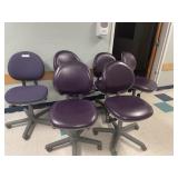 6 Upholstered Adjustable Office Chairs