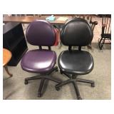 2 Adjustable Rolling Office Chairs
