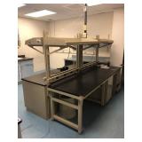 Double Lab Work Station with Metal Frame