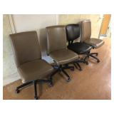 4 Upholstered Office Chairs