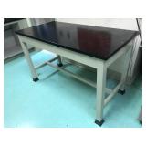 Lab Table with Metal Base