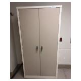 Industrial 2-Door Cabinet with Interior Shelves