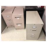 (3) 2-Drawer File Cabinets