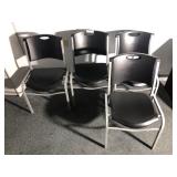 4 Lifetime Plastic and Metal Chairs