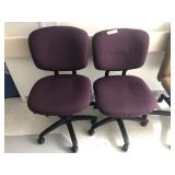 2 Purple Office Chairs