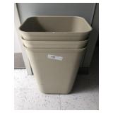 3 Heavy Duty Trash Cans