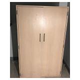 Wooden Storage Cabinet with Interior Shelves