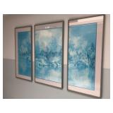3Pc. Framed and Matted Prints