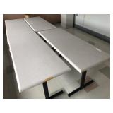 4 Tables with Metal Bases