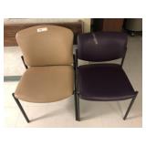 2 Various Upholstered Office Chairs