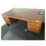 Wooden Double-Pedestal Desk