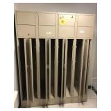 Set of 8 Lockers with Upper Compartments