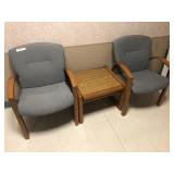 Pair of Chairs with Side Table