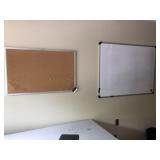 Cork Board and Whiteboard.