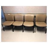 4 Tan Upholstered Chairs