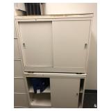 2 Metal Sliding Door Cabinets