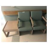 Waiting Room Side Chairs with End Table