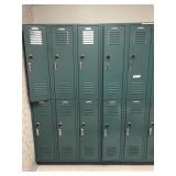 5 Sections of Double-Stacked Combination Lockers