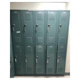 5 Sections of Double-Stacked Combination Lockers