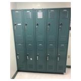 5 Sections of Double-Stacked Combination Lockers