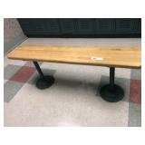 Locker Room Bench with Metal Legs