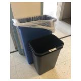 1 Recycling Bin and 2 Trash Cans