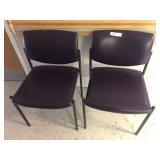 2 Vinyl Upholstered Side Chairs