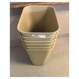 6 Heavy Duty Trash Cans.