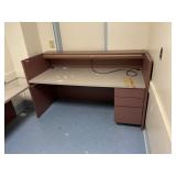Formica Desk with Wing
