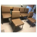 6 Tan Upholstered Chairs
